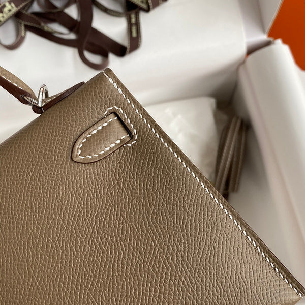 Sac Hermes Kelly Brun Taupe