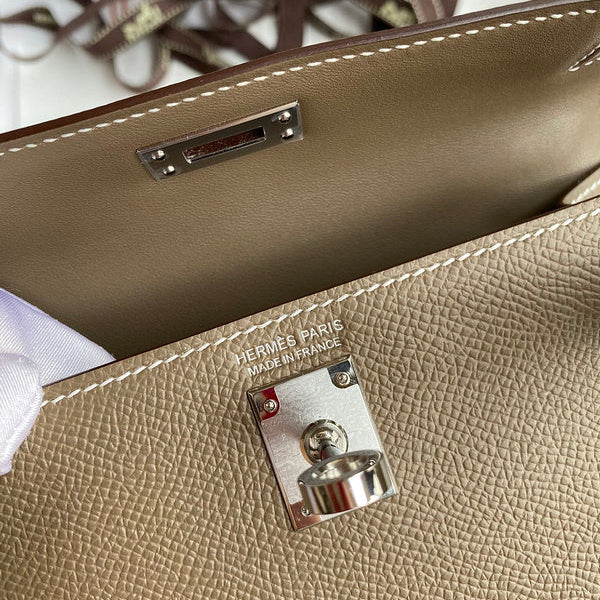 Sac Hermes Kelly Brun Taupe