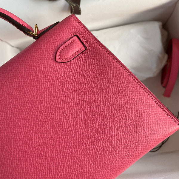 Sac Hermes Kelly Rose framboise