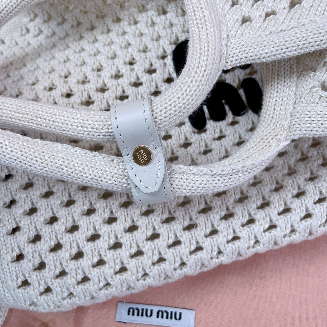 Miumiu - Crochet Tote Bag Blanc