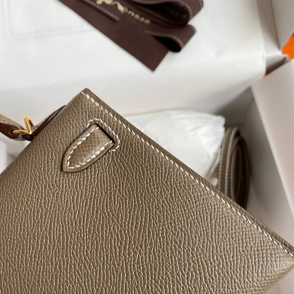 Sac Hermes Kelly Taupe foncé