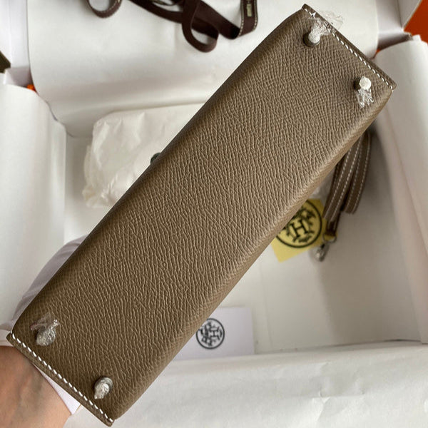 Sac Hermes Kelly Brun Taupe