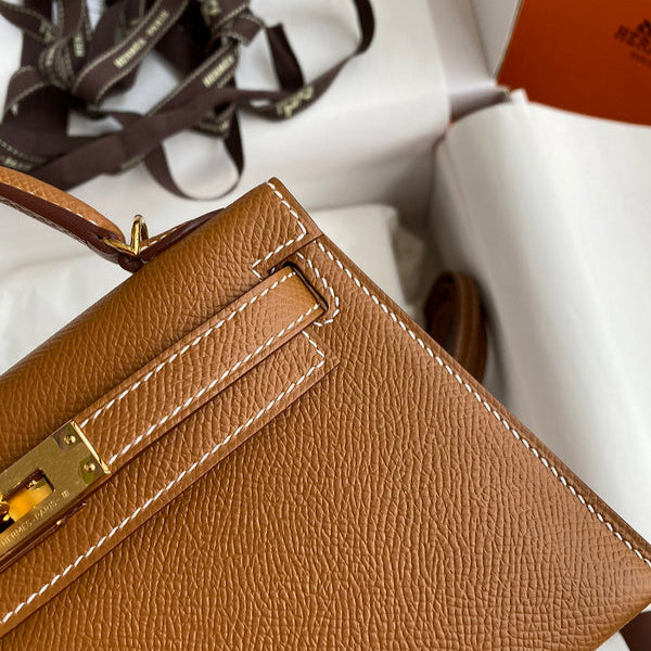 Sac Hermes Kelly Marron cognac