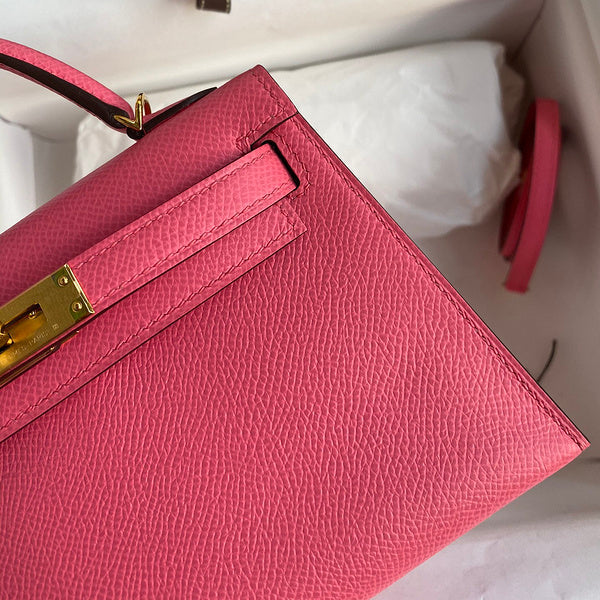 Sac Hermes Kelly Rose framboise