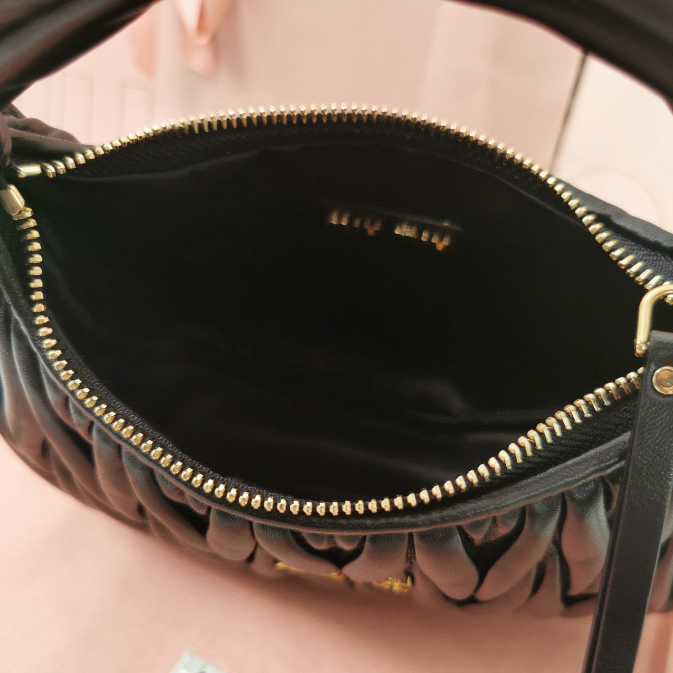 Miumiu - Wander matelassé nappa leather hobo bag