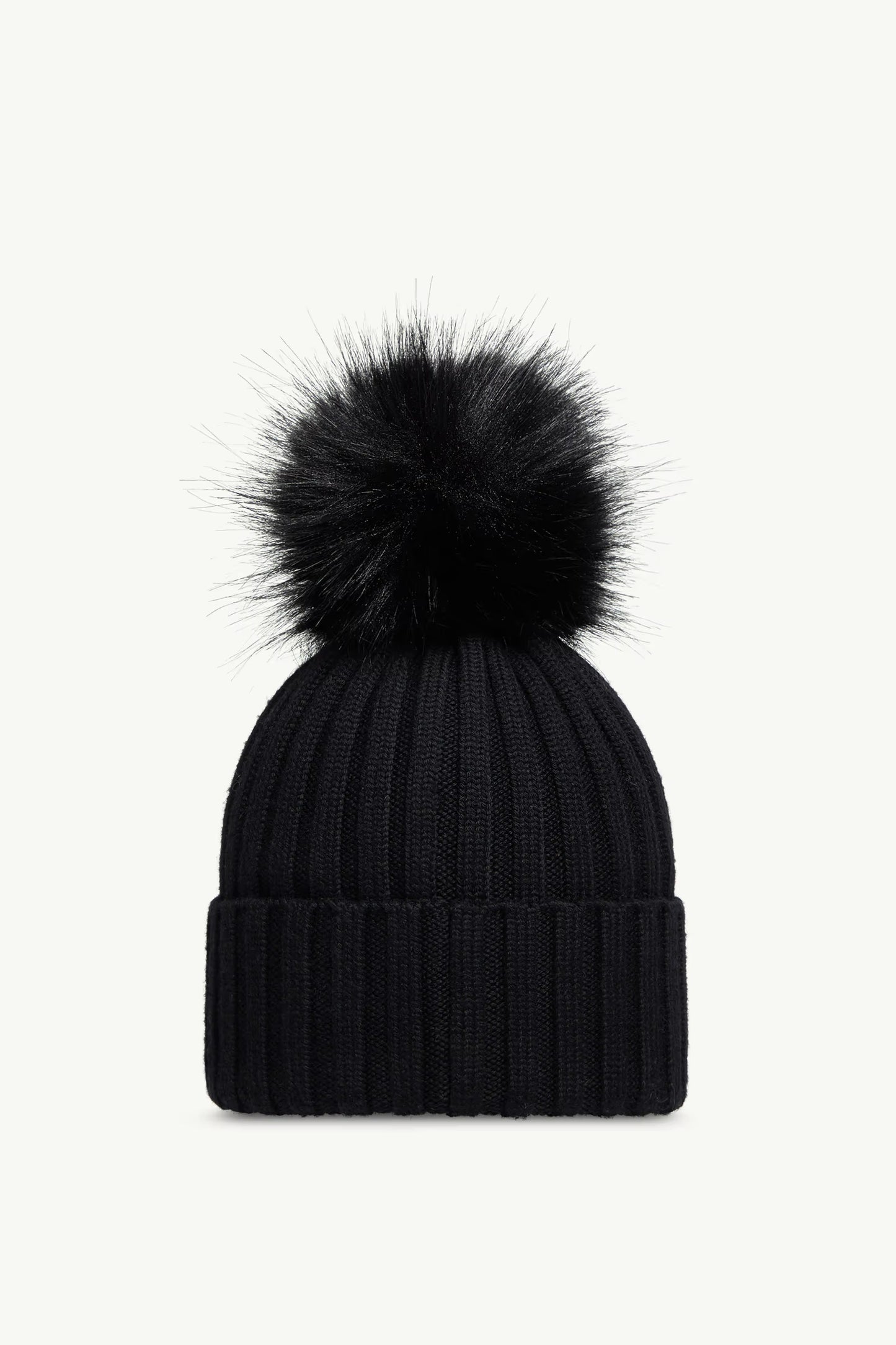 Moncler Bonnet avec pompon en Noir