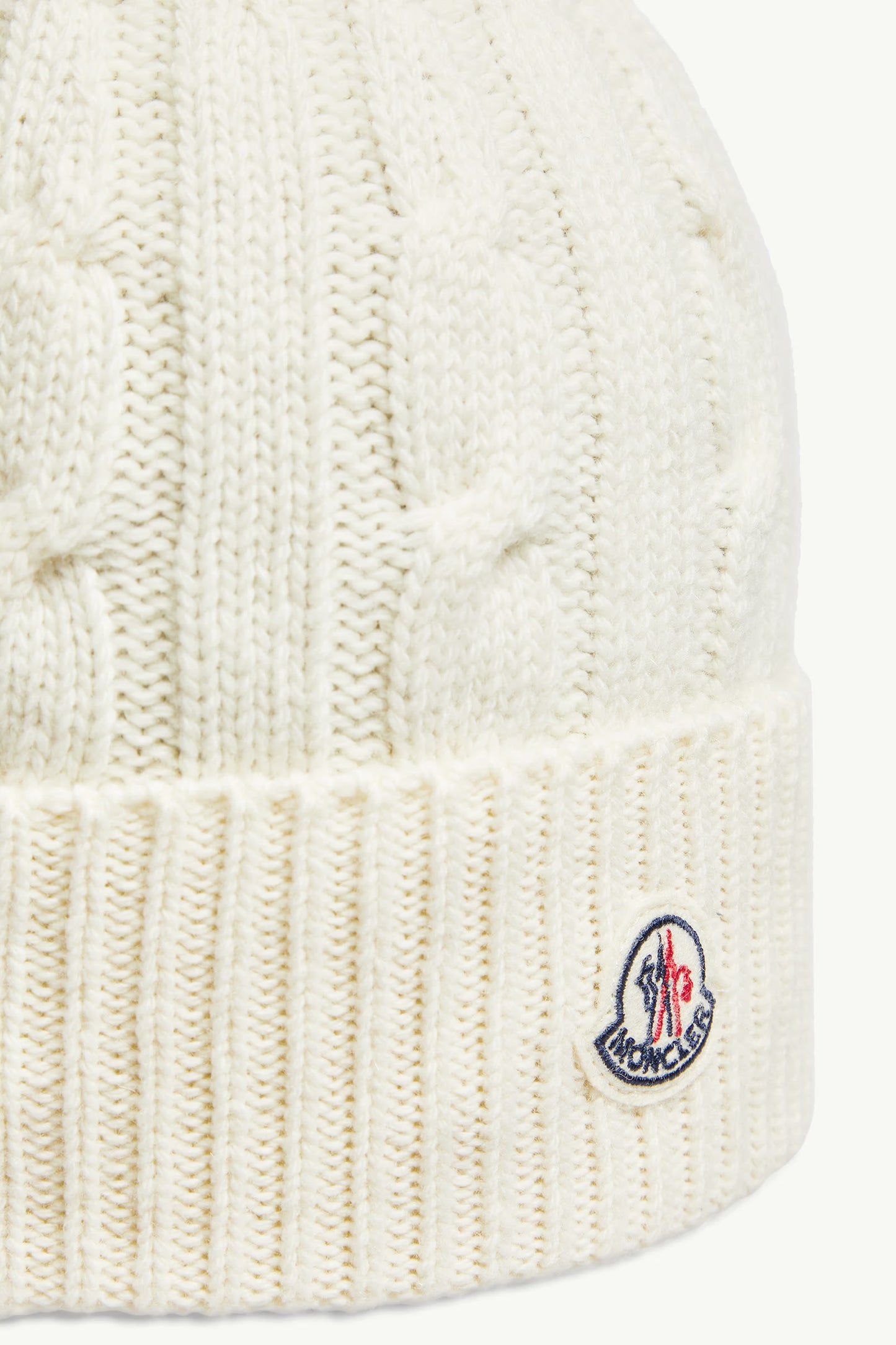 Moncler Bonnet avec pompon Blanc