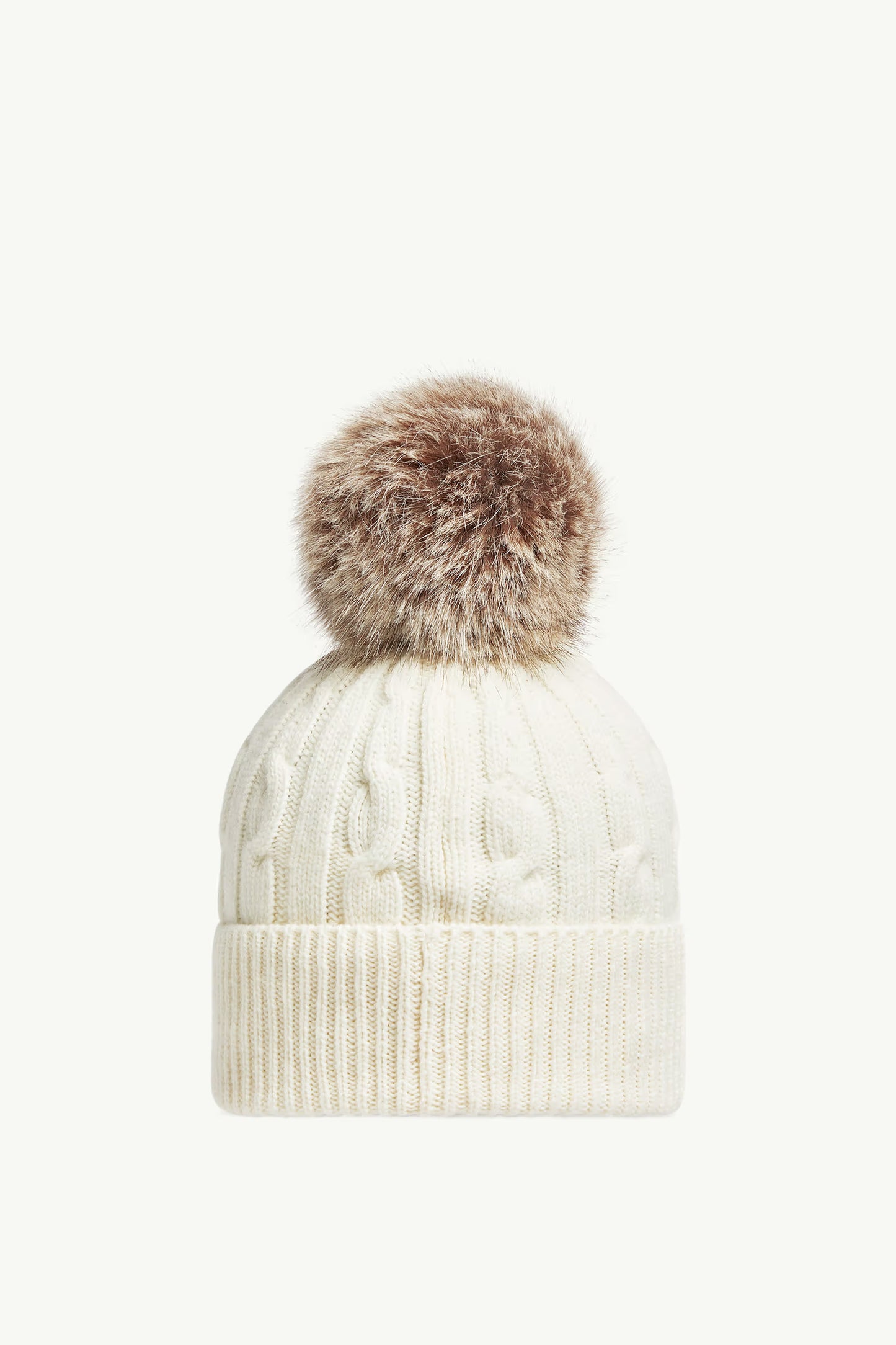 Moncler Bonnet avec pompon Blanc