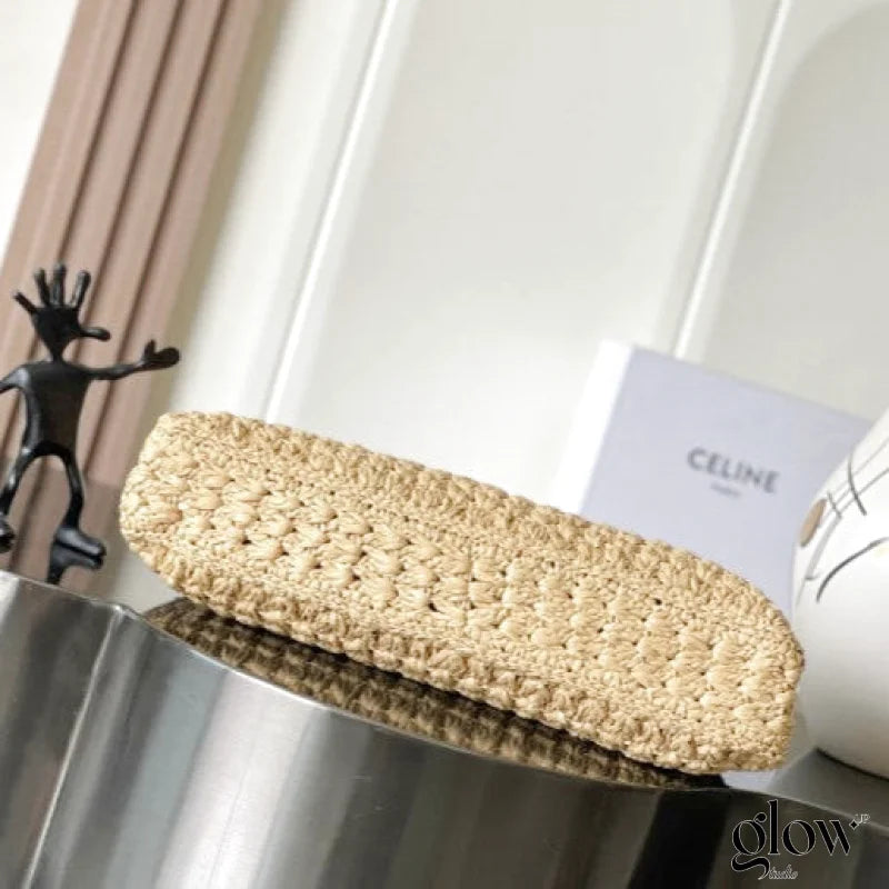 Celine - Classic Panier Cabas Triangle Raffia Calfskin