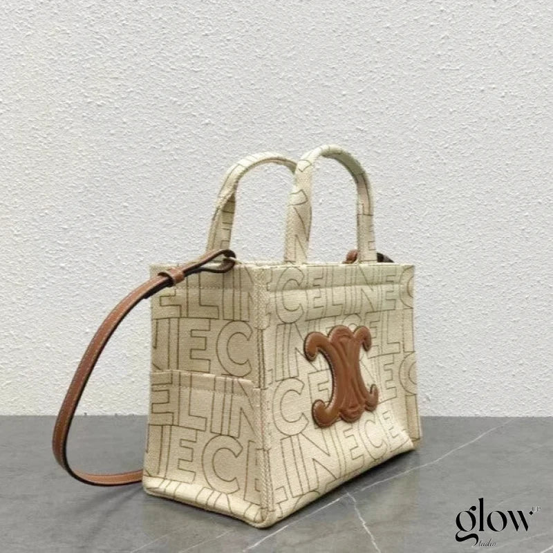 Celine - Small Cabas Thais Striped Textile With Calfskin