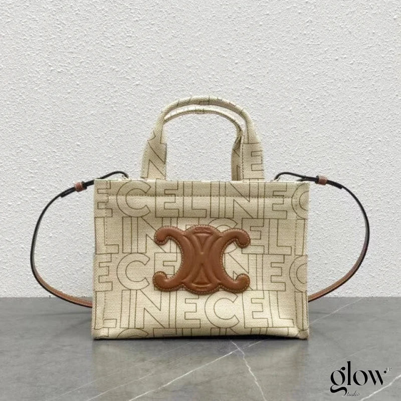 Celine - Small Cabas Thais Striped Textile With Calfskin
