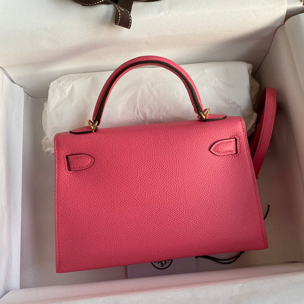 Sac Hermes Kelly Rose framboise