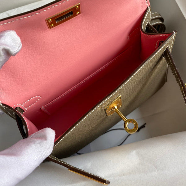 Sac Hermes Kelly Taupe foncé