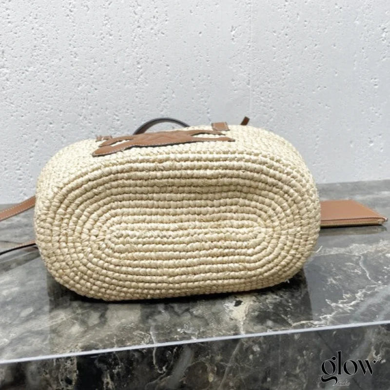 Céline - Classic Panier petit modèle Souple Raphia et veau