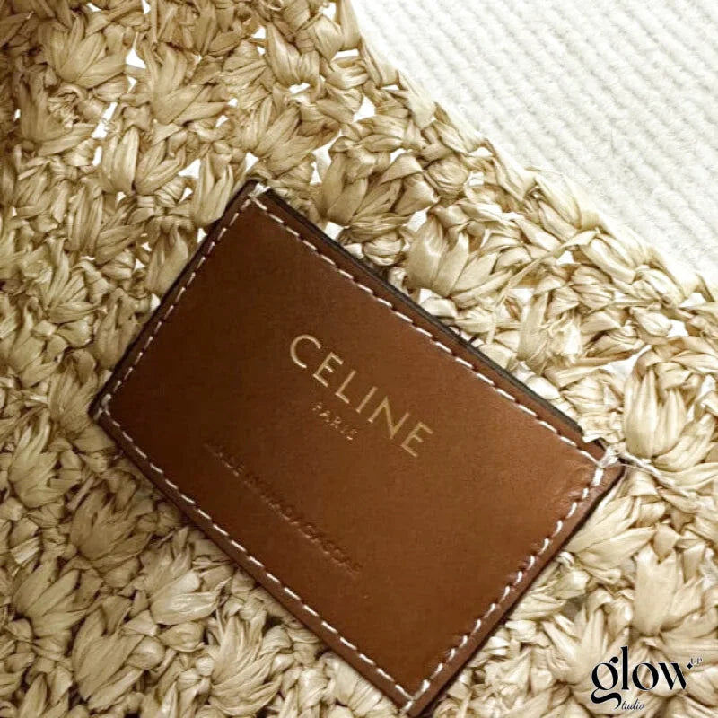 Céline - HOBO BAG IN Raffia and Calfskin
