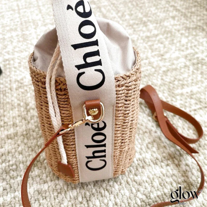 Chloé - Small Woody basket in natural fibers