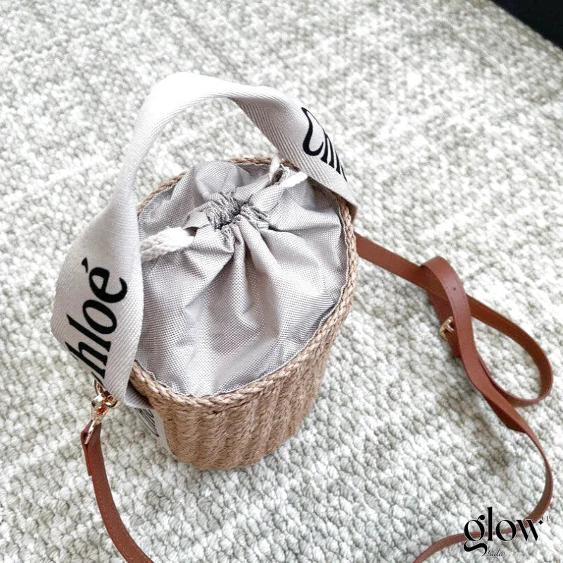 Chloé - Small Woody basket in natural fibers