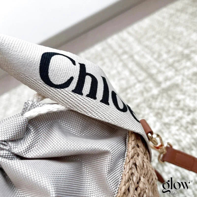 Chloé - Small Woody basket in natural fibers