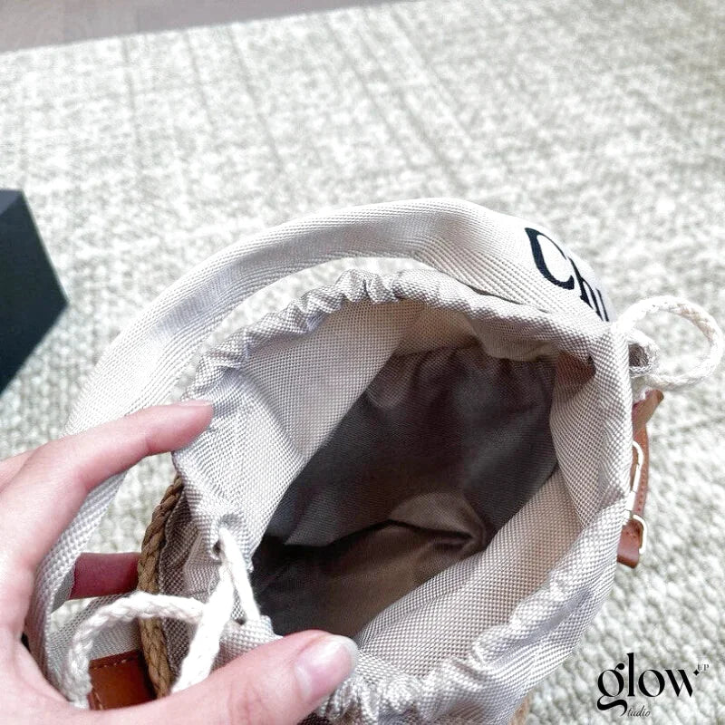 Chloé - Small Woody basket in natural fibers