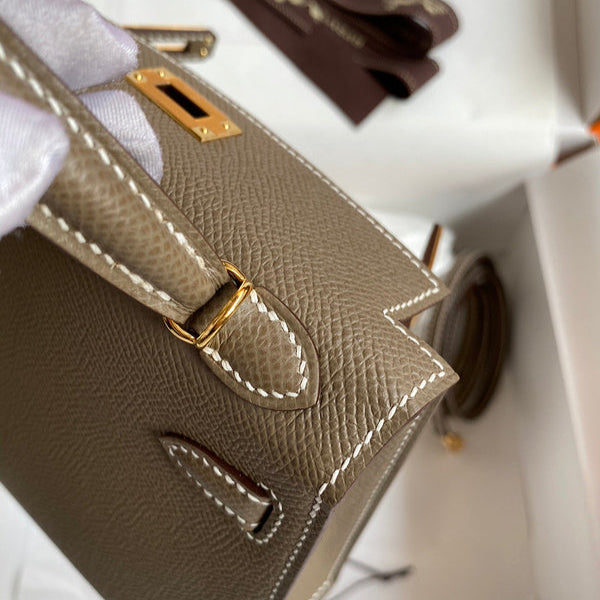 Sac Hermes Kelly Taupe foncé