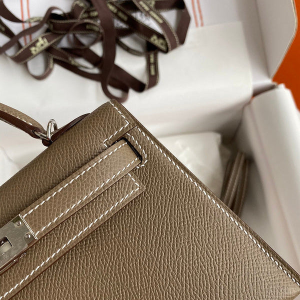 Sac Hermes Kelly Brun Taupe