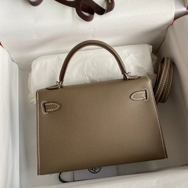 Sac Hermes Kelly Brun Taupe