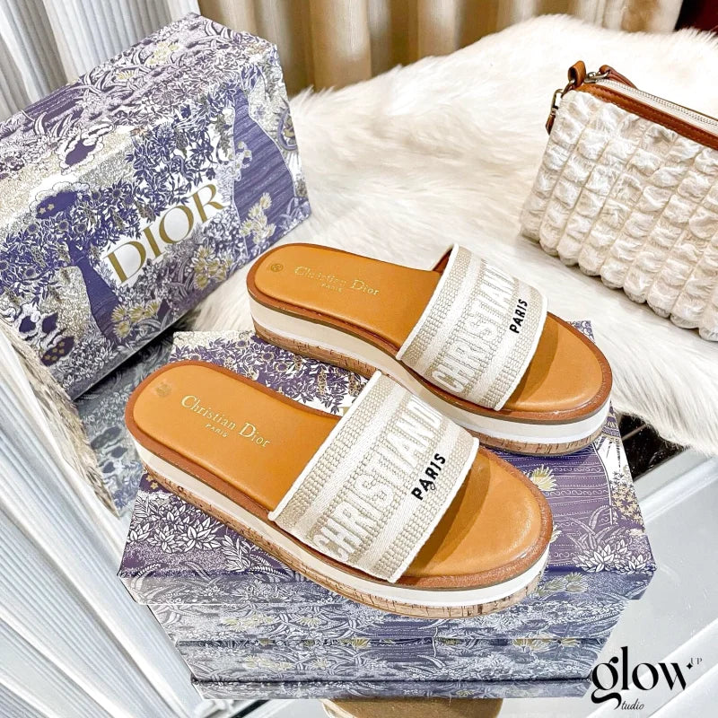 Dior - Dway Platform Slide Natural