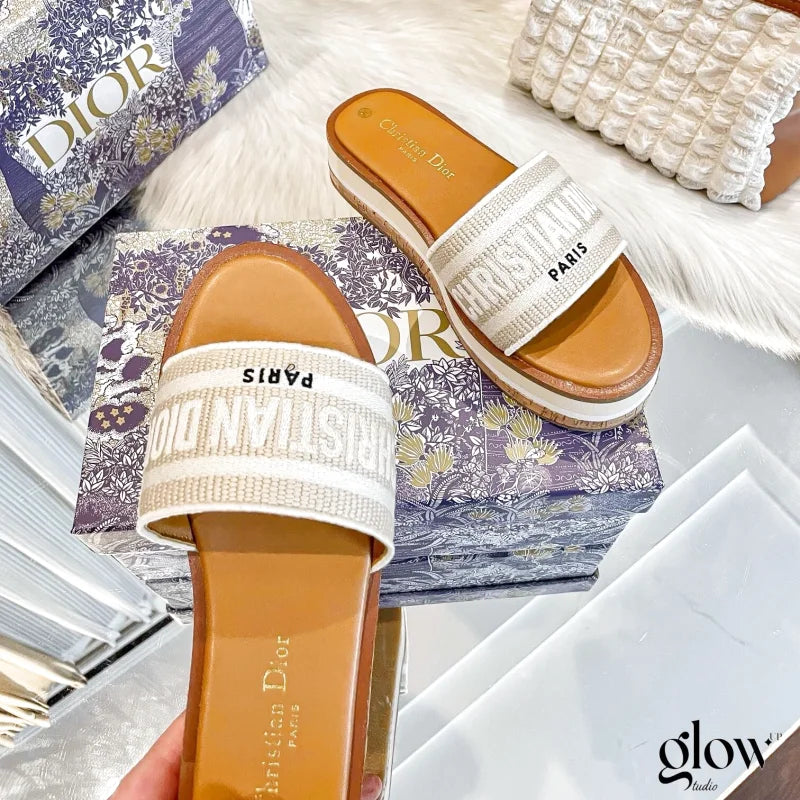 Dior - Dway Platform Slide Natural