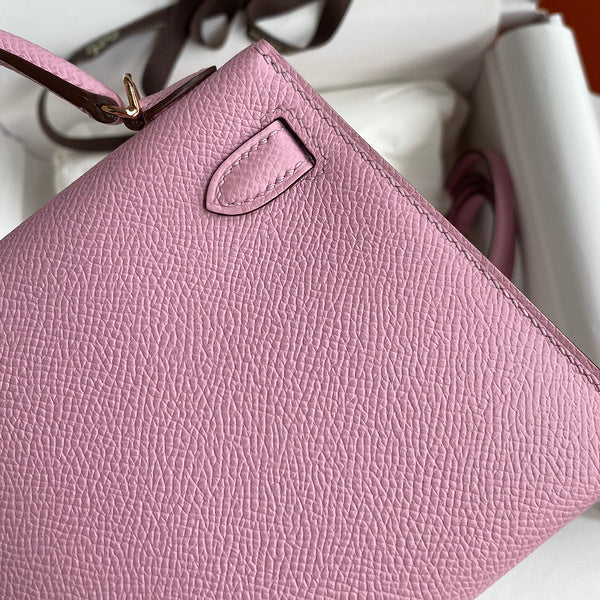 Sac Hermes Kelly Rose clair