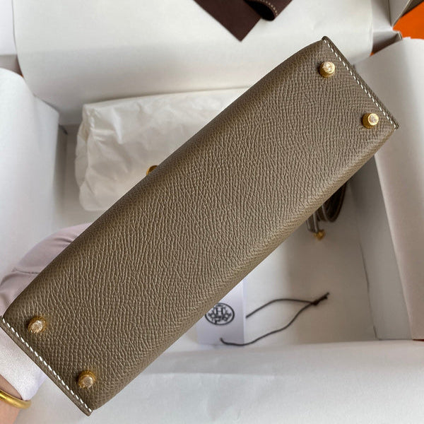 Sac Hermes Kelly Taupe foncé