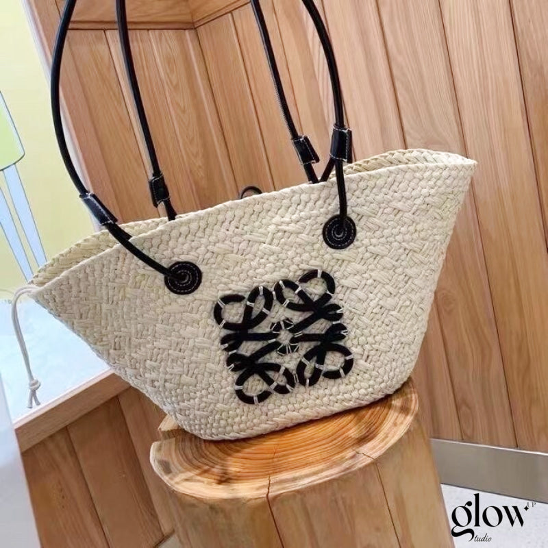 Loewe - Anagram en palmier Iraca et cuir de veau