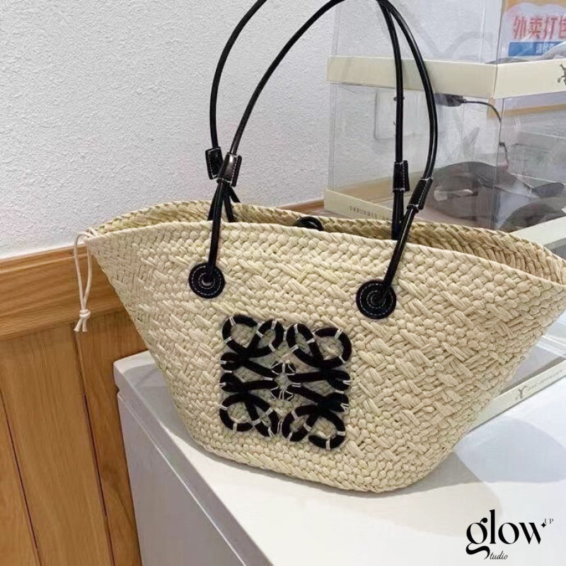 Loewe - Anagram en palmier Iraca et cuir de veau