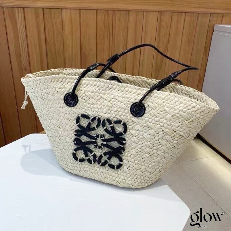 Loewe - Anagram en palmier Iraca et cuir de veau