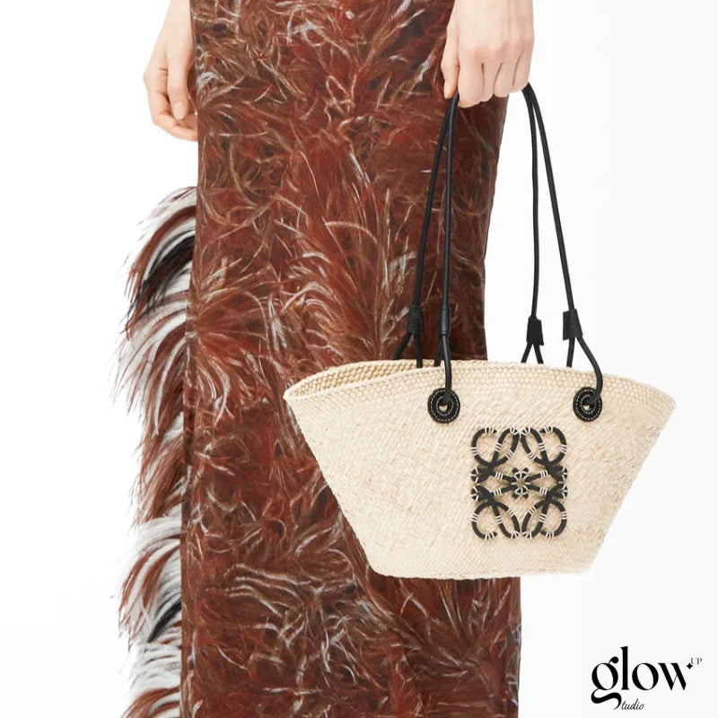 Loewe - Anagram en palmier Iraca et cuir de veau