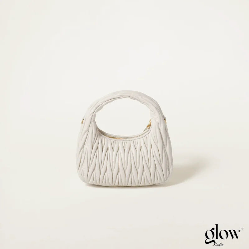 Miumiu - Wander matelassé nappa leather hobo bag White