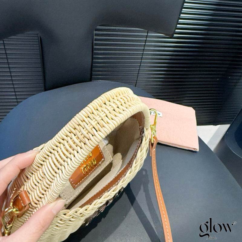 Miumiu - Wander wicker hobo bag