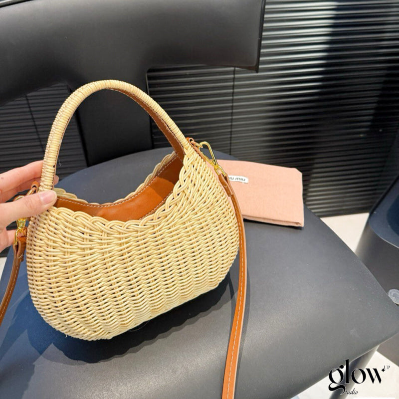 Miumiu - Wander wicker hobo bag