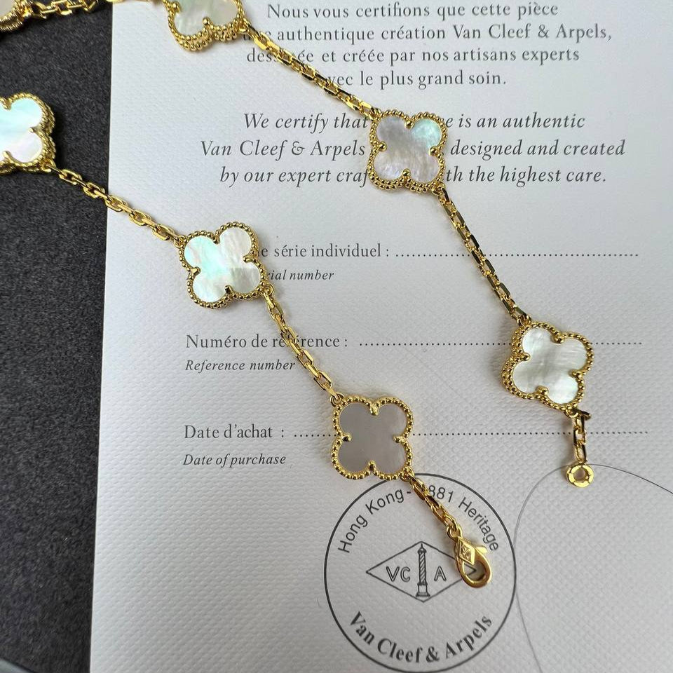 Van Cleef - Collier Vintage Alhambra , 10 motifs White