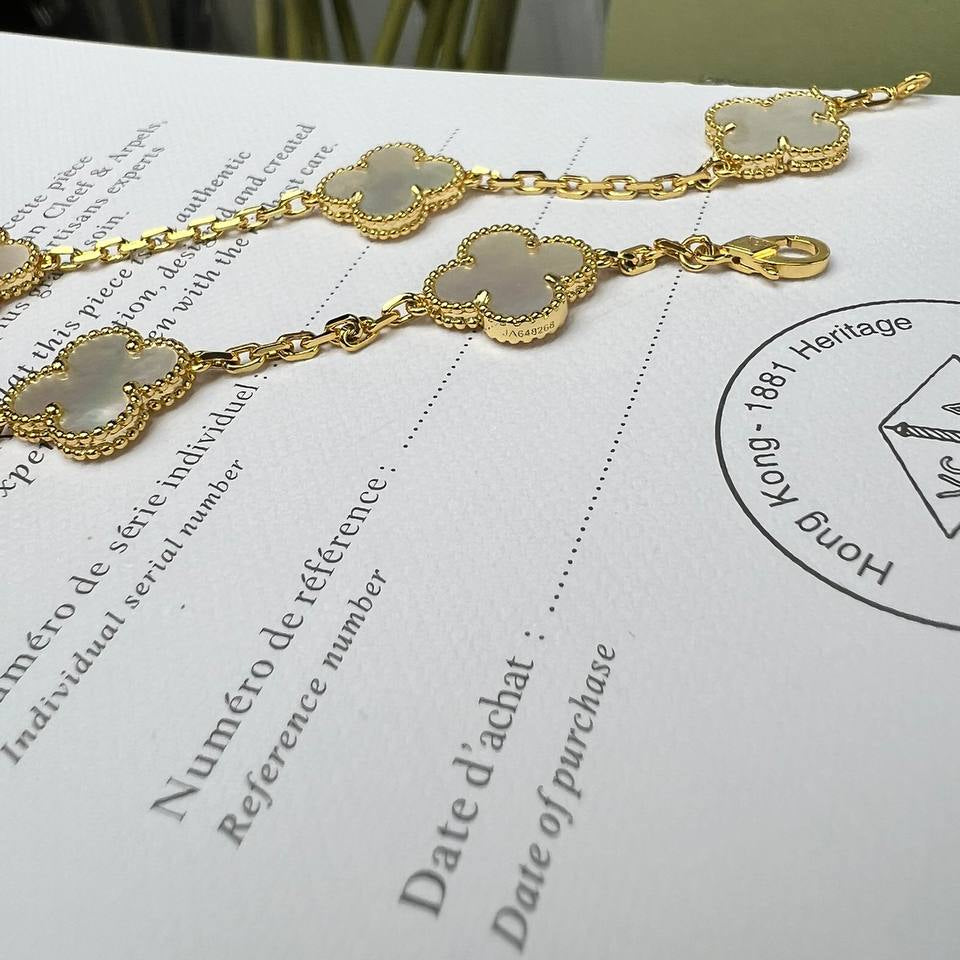 Van Cleef - Collier Vintage Alhambra , 10 motifs White
