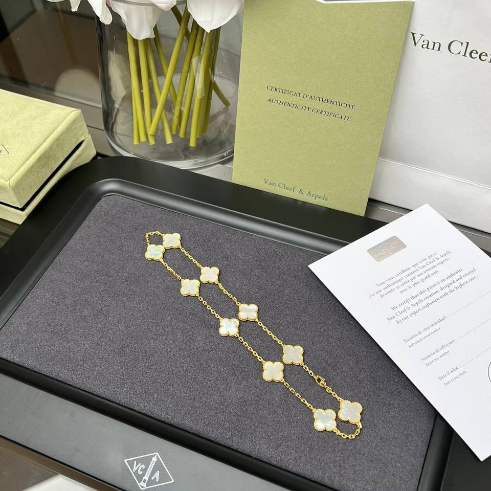 Van Cleef - Collier Vintage Alhambra , 10 motifs White