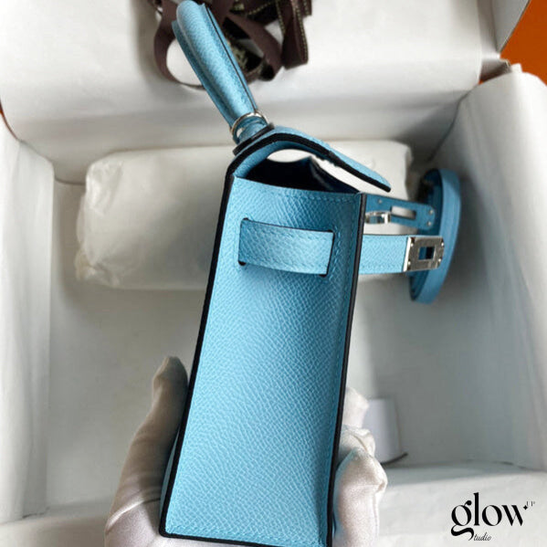 Sac Hermes Kelly Bleu azur