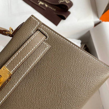Sac Hermes Kelly Taupe foncé