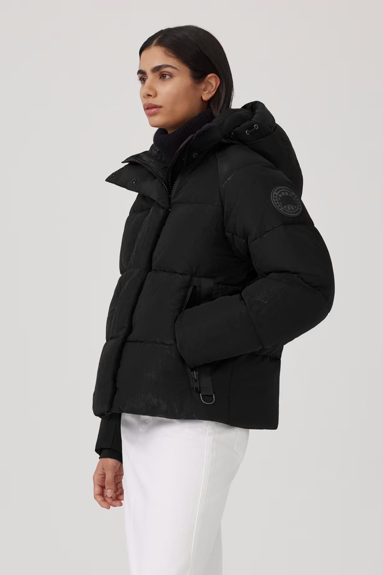 Canada Goose - Parka Junction Black Label à effet froissé brillant Noir