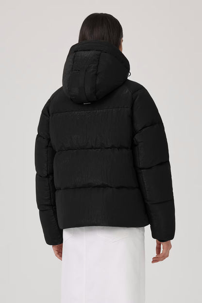 Canada Goose - Parka Junction Black Label à effet froissé brillant Noir