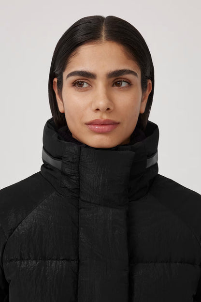 Canada Goose - Parka Junction Black Label à effet froissé brillant Noir
