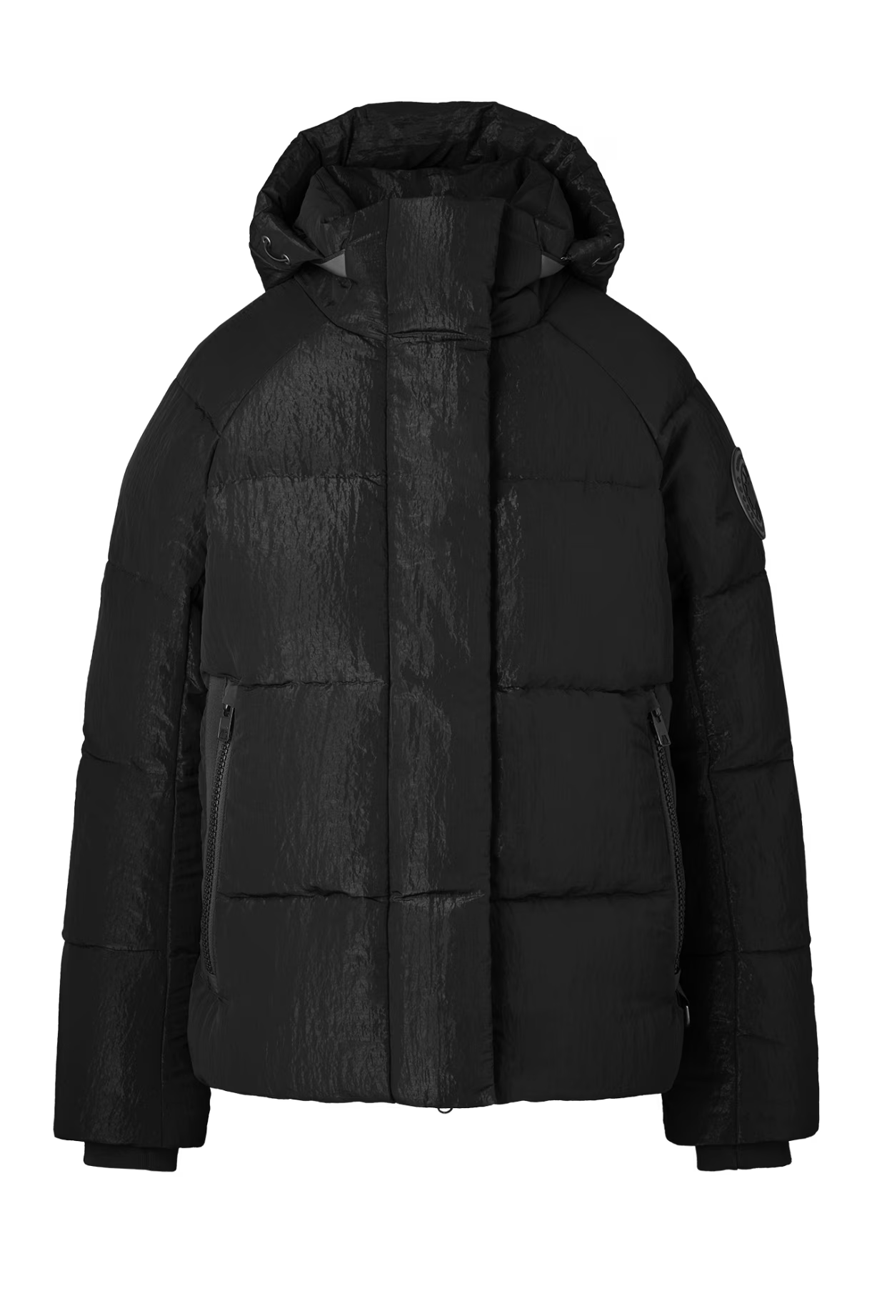 Canada Goose - Parka Junction Black Label à effet froissé brillant Noir