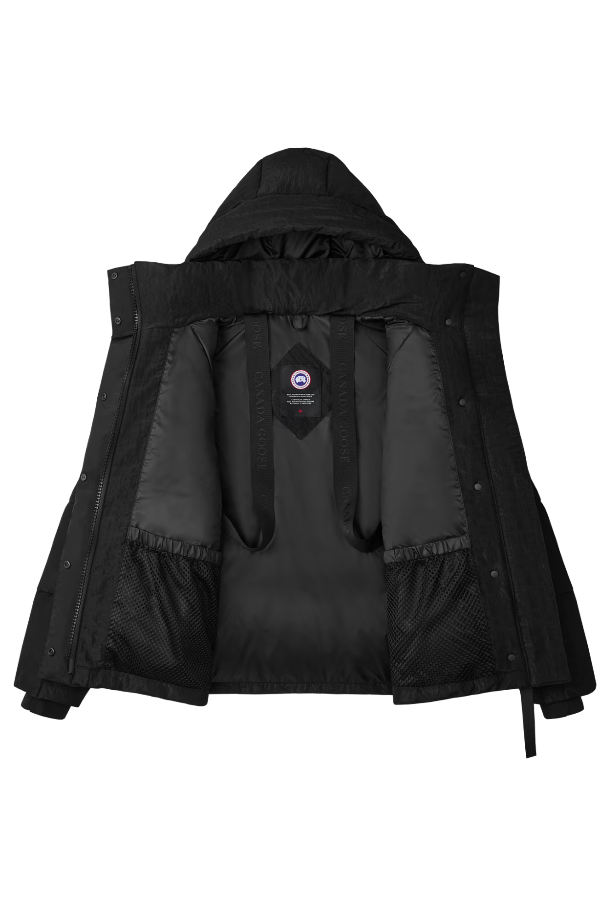 Canada Goose - Parka Junction Black Label à effet froissé brillant Noir