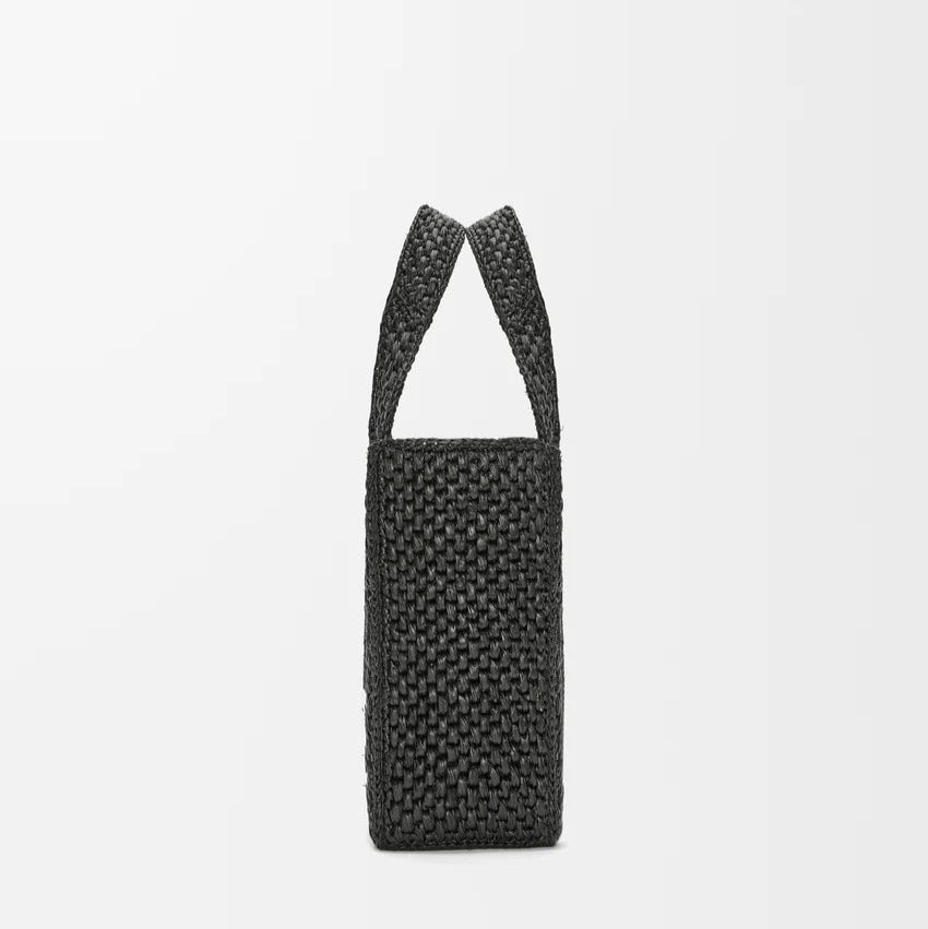 LOEWE - Petit  Font Tote en raphia Noir