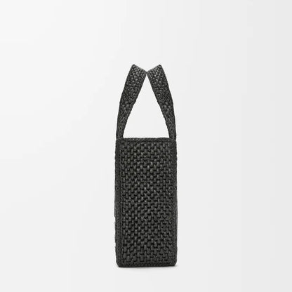 LOEWE - Petit  Font Tote en raphia Noir