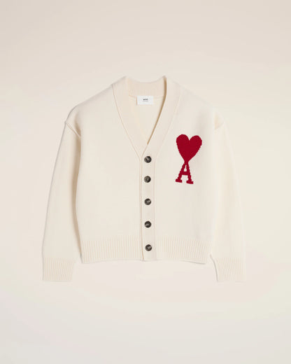 Cardigan Blanc En Maille Alpaga